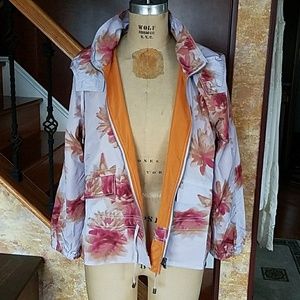 Anthropologie Floral Rain Jacket