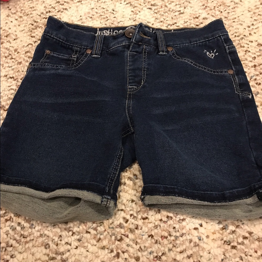 Justice denim shorts