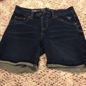 Justice denim shorts