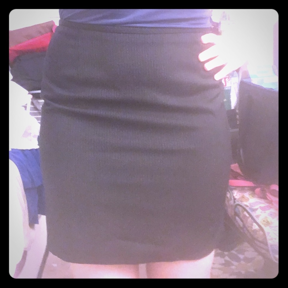 Pinstripe mini pencil skirt - black