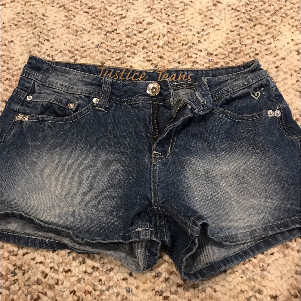Justice jean shorts size 12R