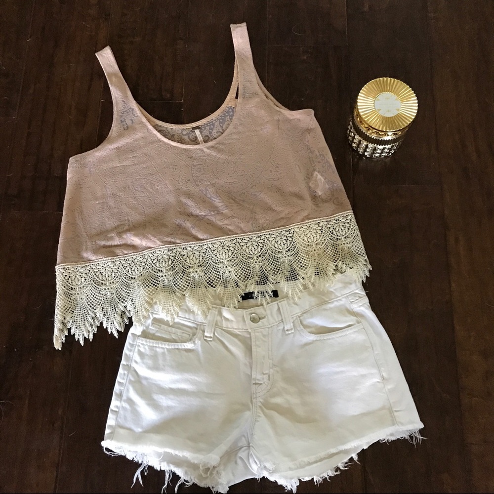 Free People Patterned Indie Crop Top