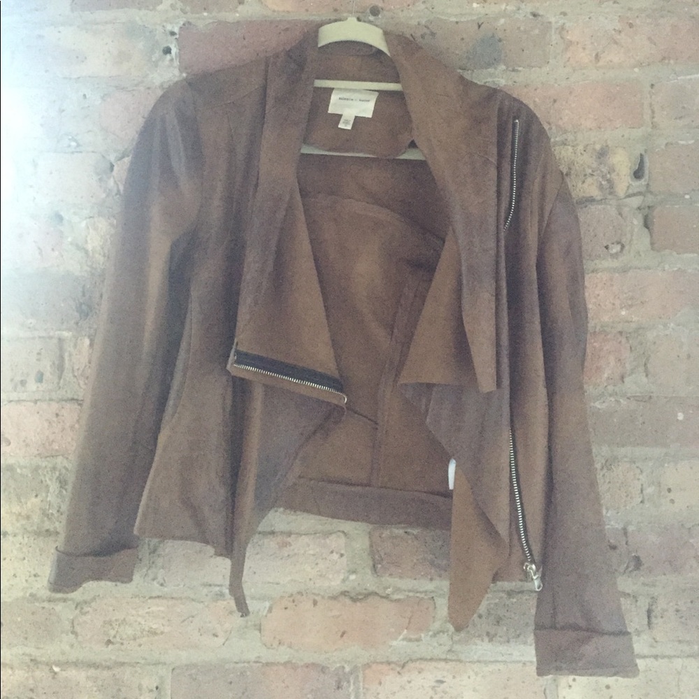 Silence+Noise Asymmetrical Brown Jacket sz S