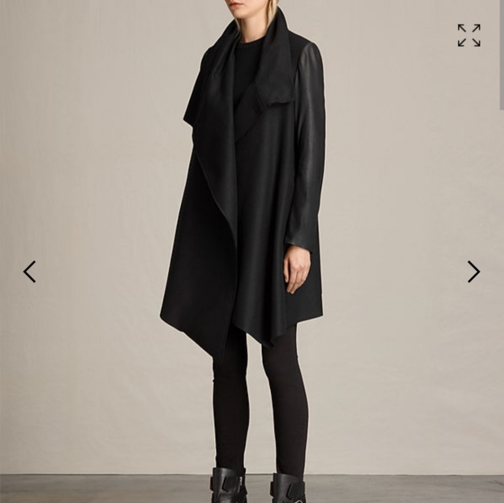 Allsaints hyde monument coat size us 2