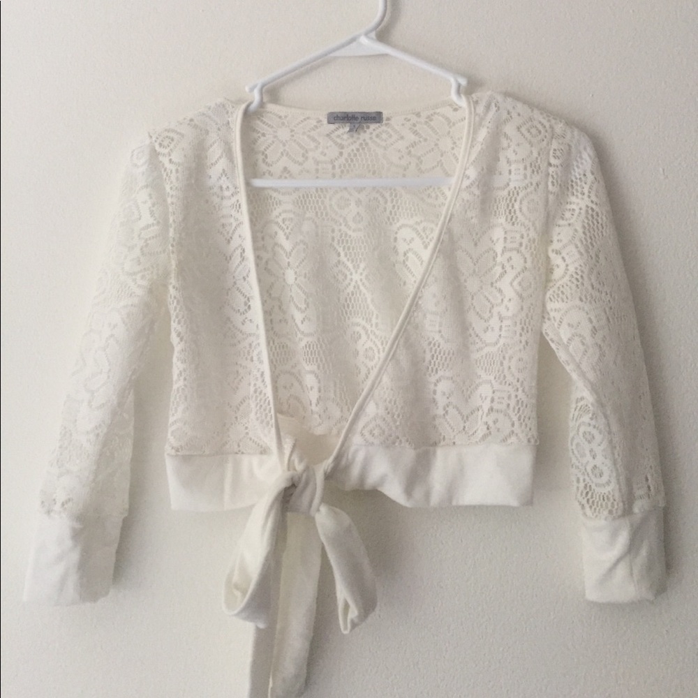 White lace sweater