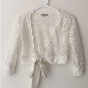 White lace sweater