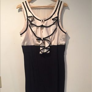 Cream and black dress