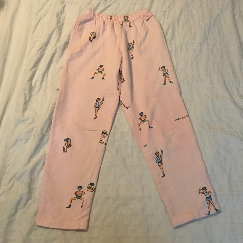 Amazing 80's Pastel Pink Workout Pants