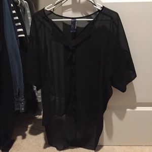 Black Loose Fitting Top