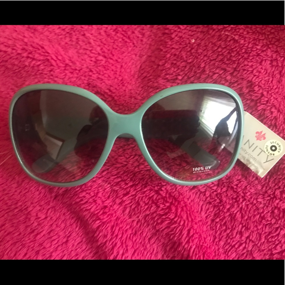 Turquoise silver embellished sunglasses