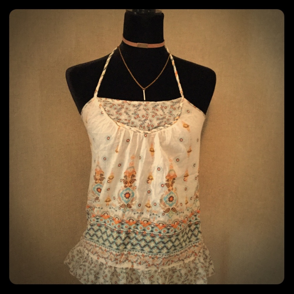 Floral halter top