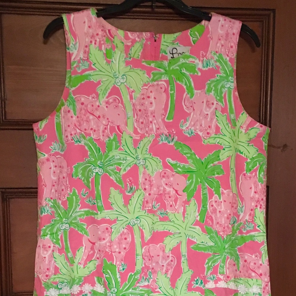 Lilly Pulitzer pink elephant dress 12
