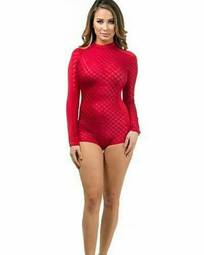 Sexy red bodysuit