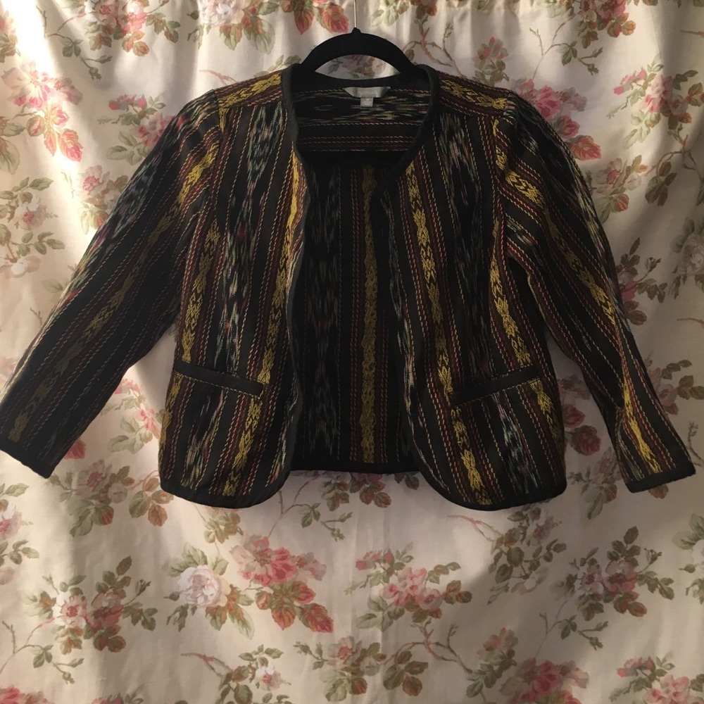 Indonesian inspired cropped blazer