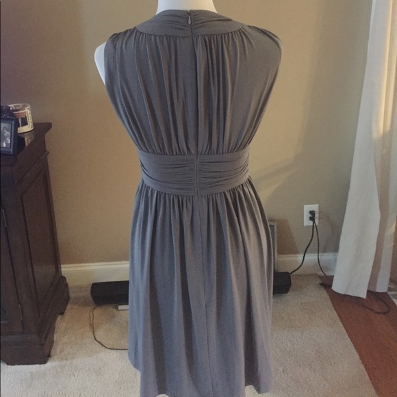 Gray Empire Waisted Jersey Dress - Picture 4 of 5