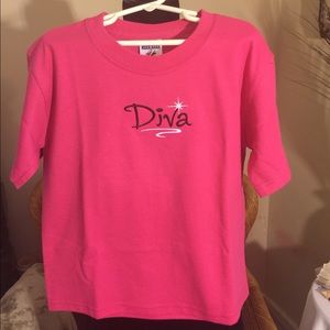 Jerzees Girl's Pink Diva Tshirt