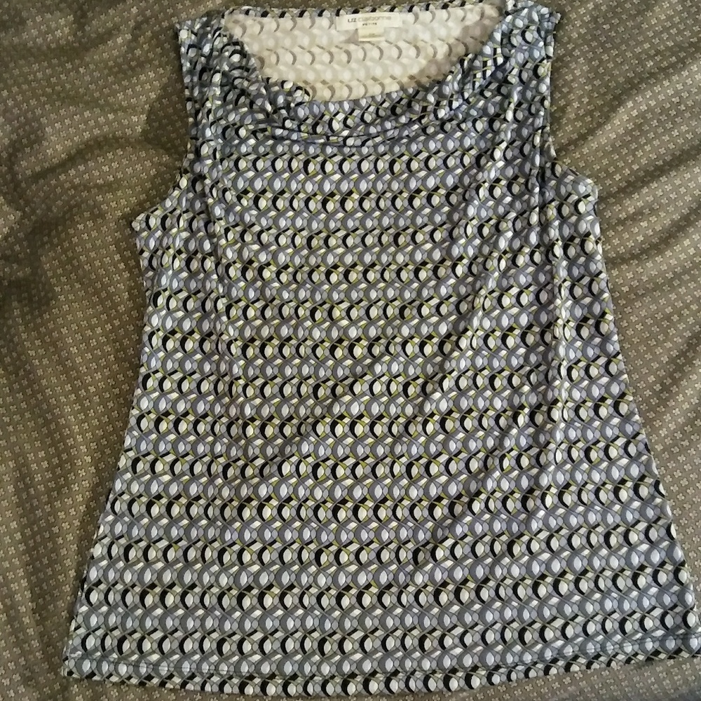 Blue green drape neck tank