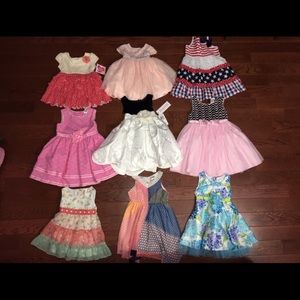 Beautiful dresses. Never worn. 3T, 2T, 18M