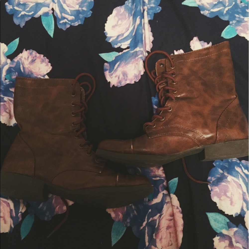 Brown Combat Boots