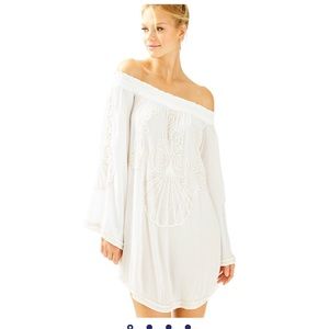 Lilly Pulitzer Nita off the shoulder white dress
