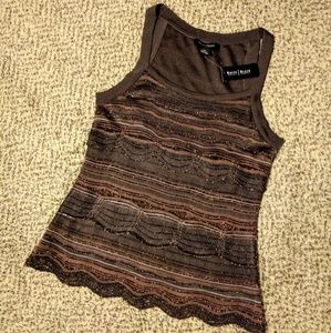 NWT Layered WHBM Bronze Brown Top
