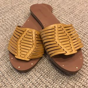 Madewell Mustard Leather Sandal
