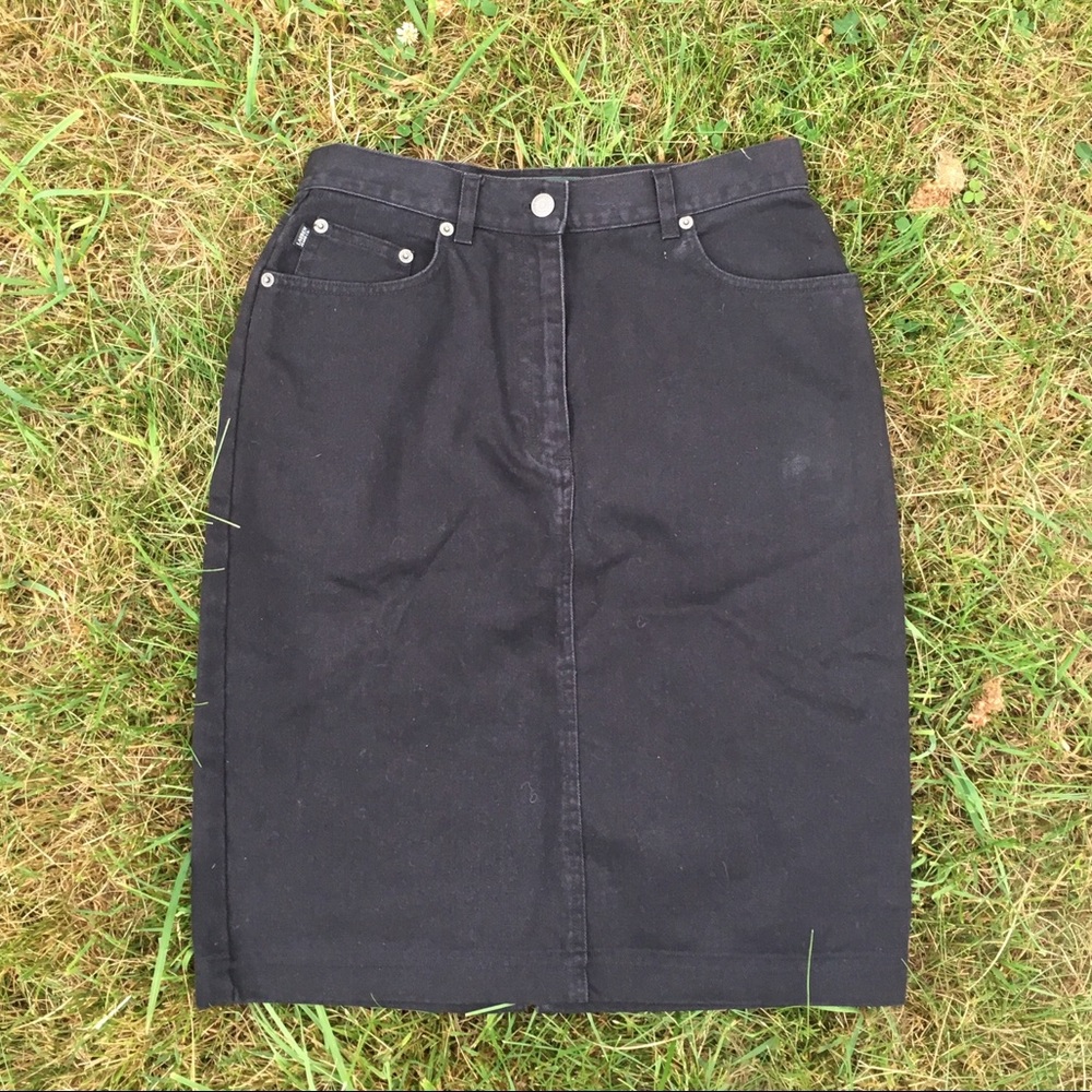 SOLD Vintage High Waisted Denim Pencil Skirt sz 6