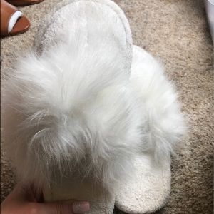 Pottery Barn Furry Slippers