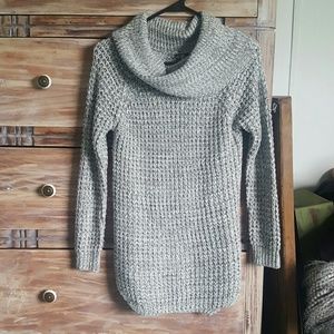 Gray cowl neck sweater