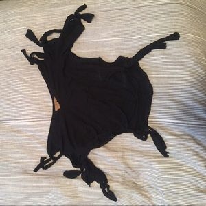 Arden B black crop top