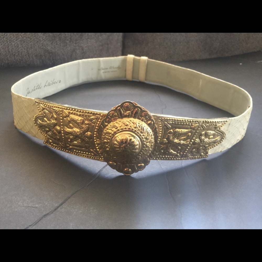 Vintage Judith Lieber snakeskin belt