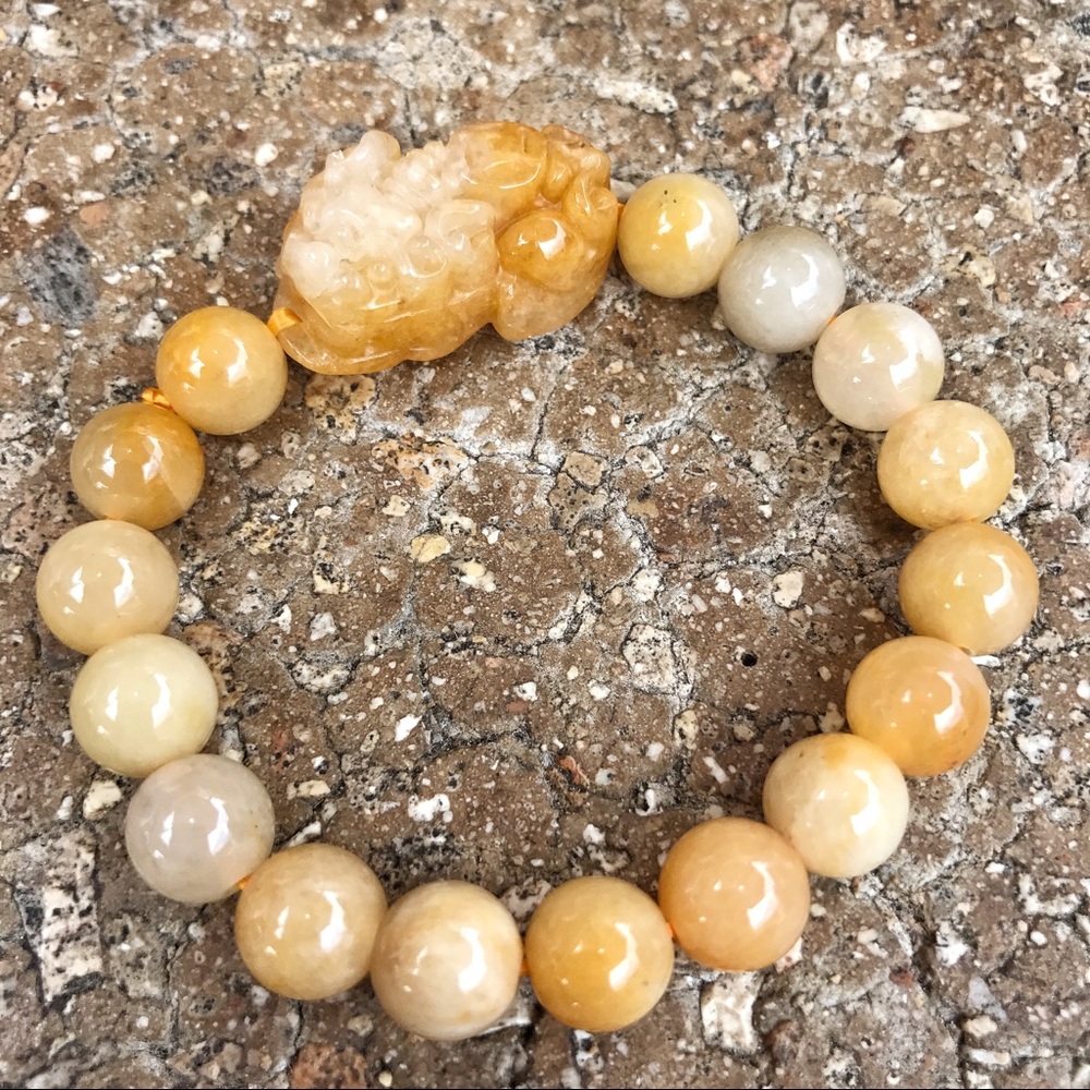 Honey Jade Dragon Bracelet