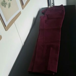 Plum skinny ankle pants