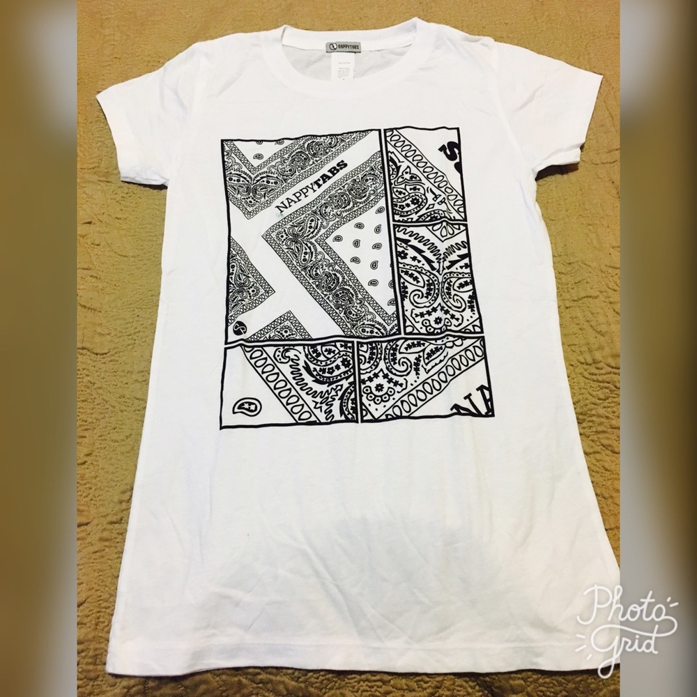 Nappytabs white t-shirt, never worn S