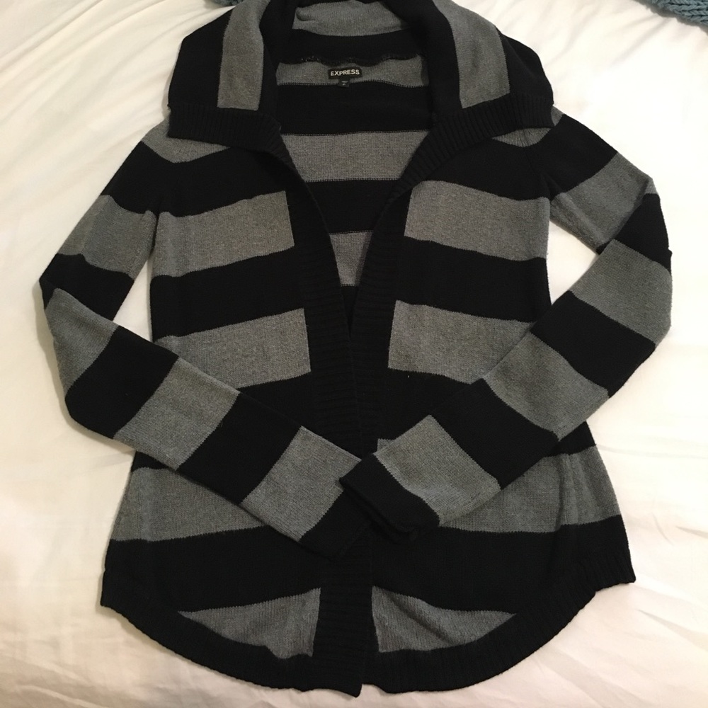 Express Striped Collar Sweater