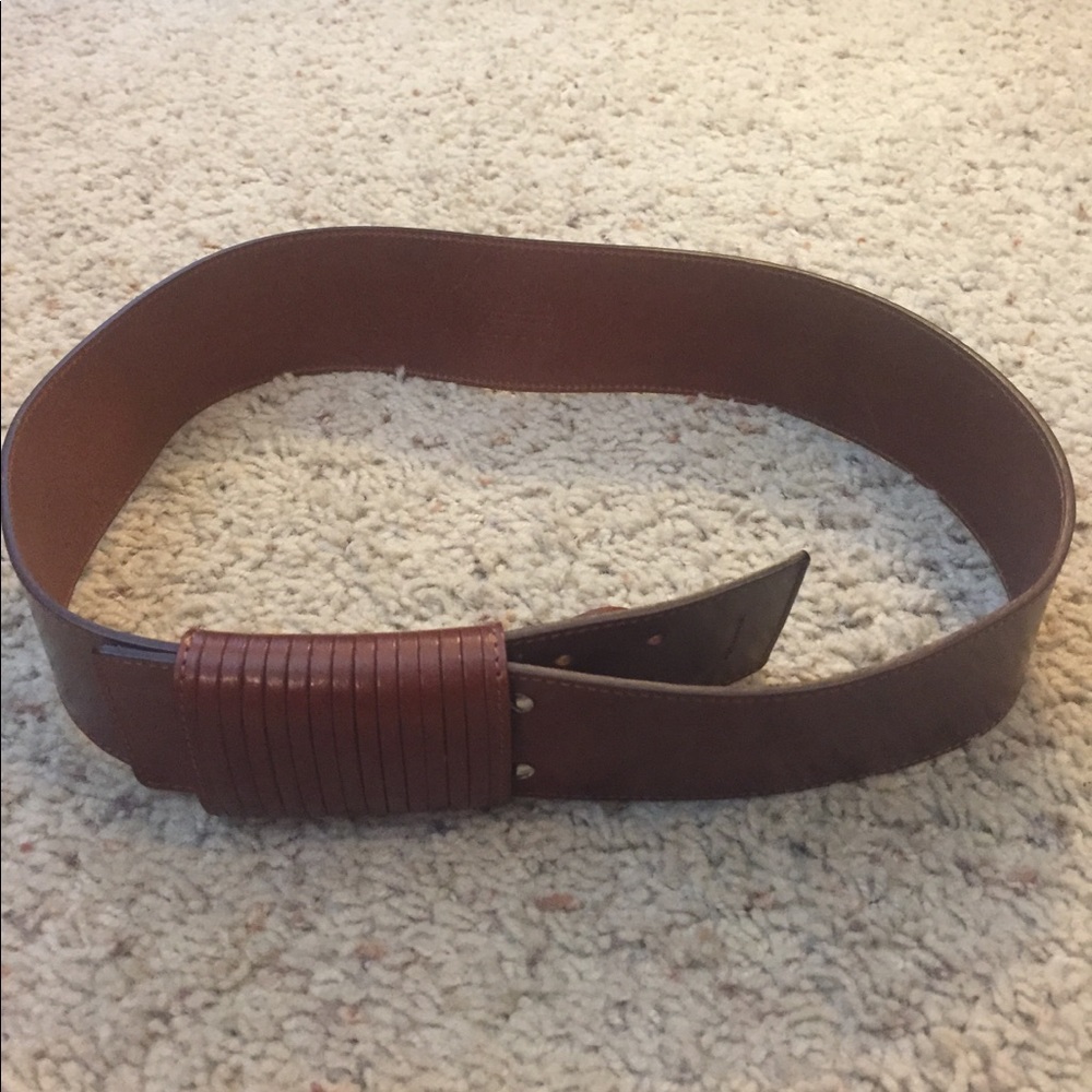 Theory brown adjustable belt