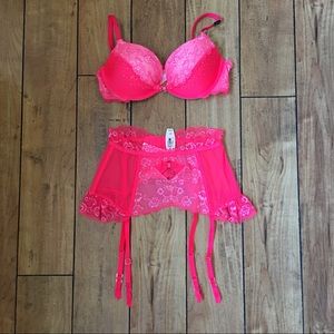 Victoria secret lingerie set pink
