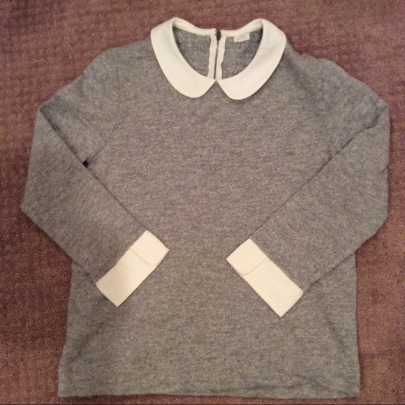 J. Crew Tops - J Crew upscale tee, Peter Pan collar