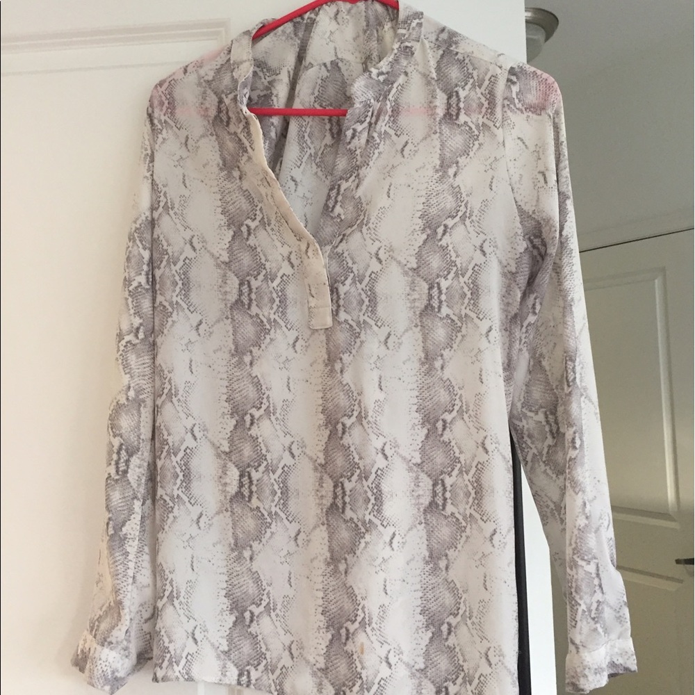 Snakeskin sheer shirt