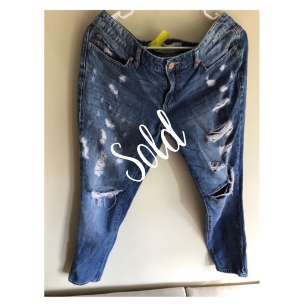 Distressed jeans