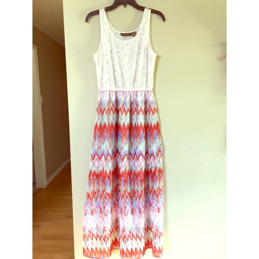 Chevron design Summer Maxi dress