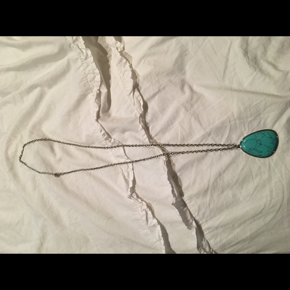 Long turquoise necklace