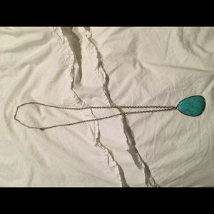 Long turquoise necklace