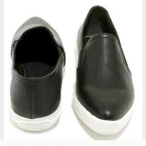 Leather slip-on sneakers