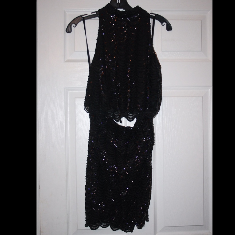 2 piece black cocktail/formal dress