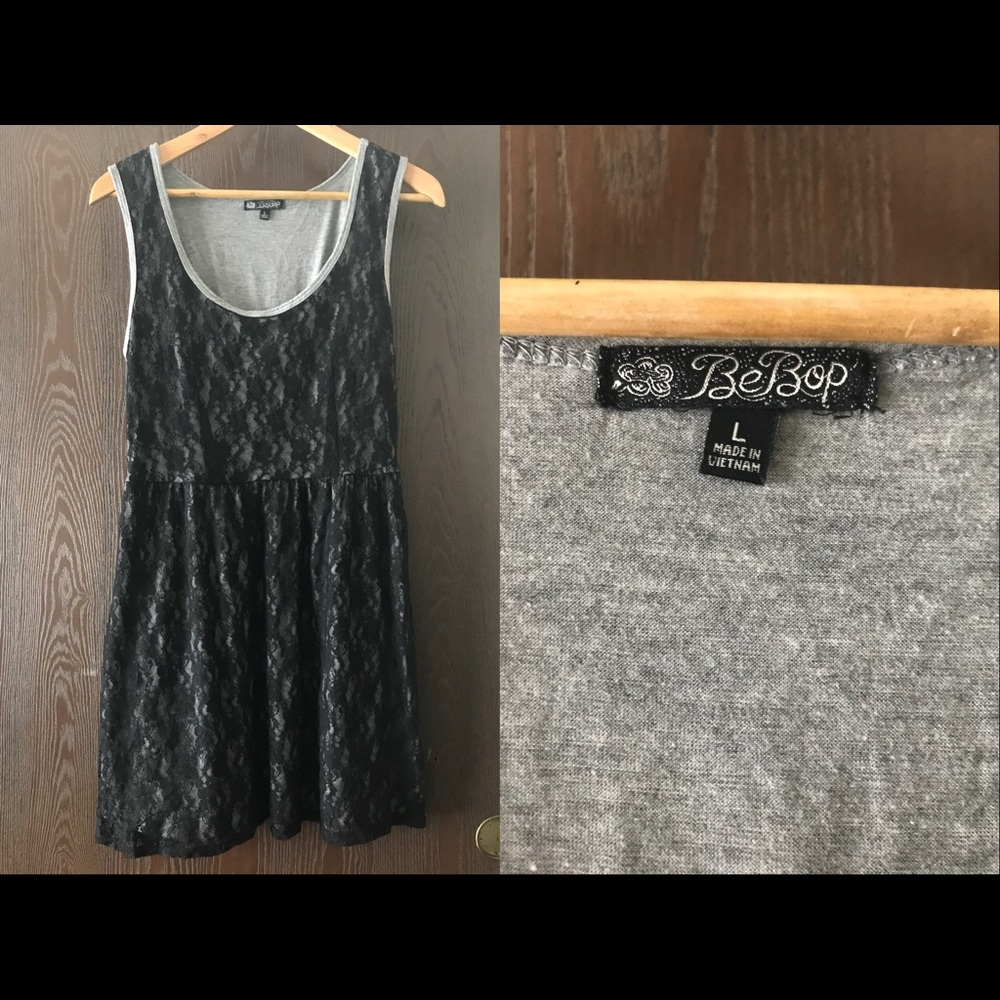 Black and gray dress