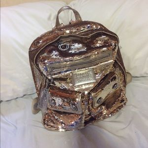 Coach Gold Sequin Backpack