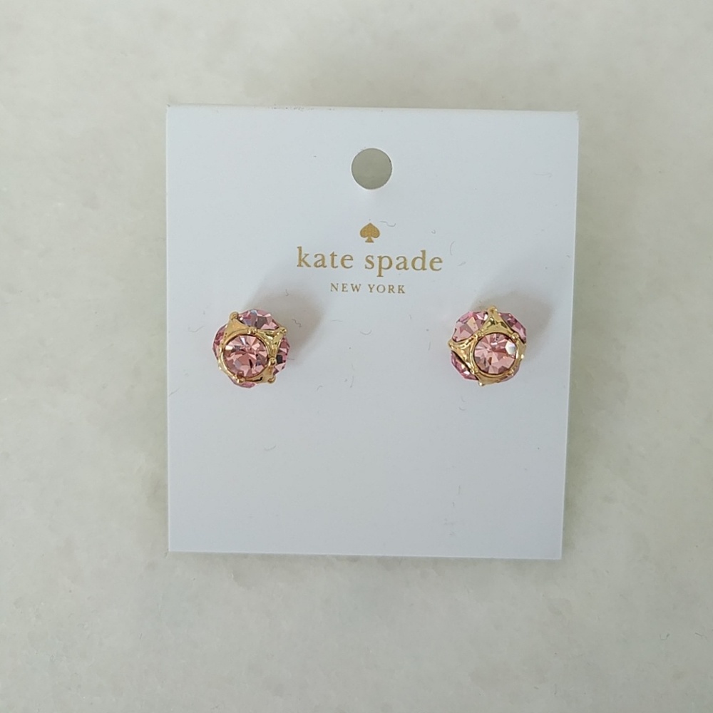 Kate spade pink rhinestone earrings