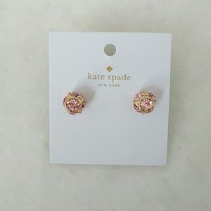 Kate spade pink rhinestone earrings