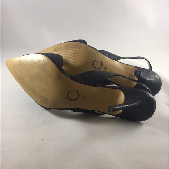 Cynthia Rowley | Black Peep Toes with Bows | 8 - Picture 4 of 5